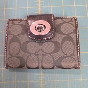 Green Coach Monogram Wallet